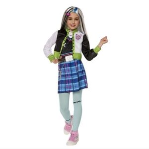 🆕 Monster High Frankie Stein Halloween Costume Girls, Large (10-12), New